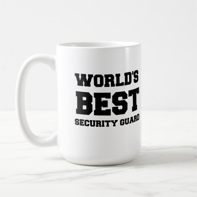 TAZA DE CAFÉ LA MEJOR GUARDIA DE SEGURIDAD DEL MUNDO (Izquierda)