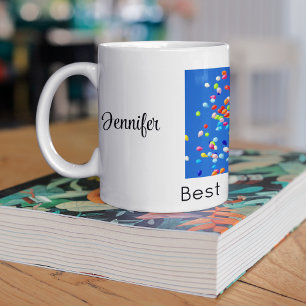 Taza De Café ¡La mejor hermana del mundo! Globos o crea tu prop