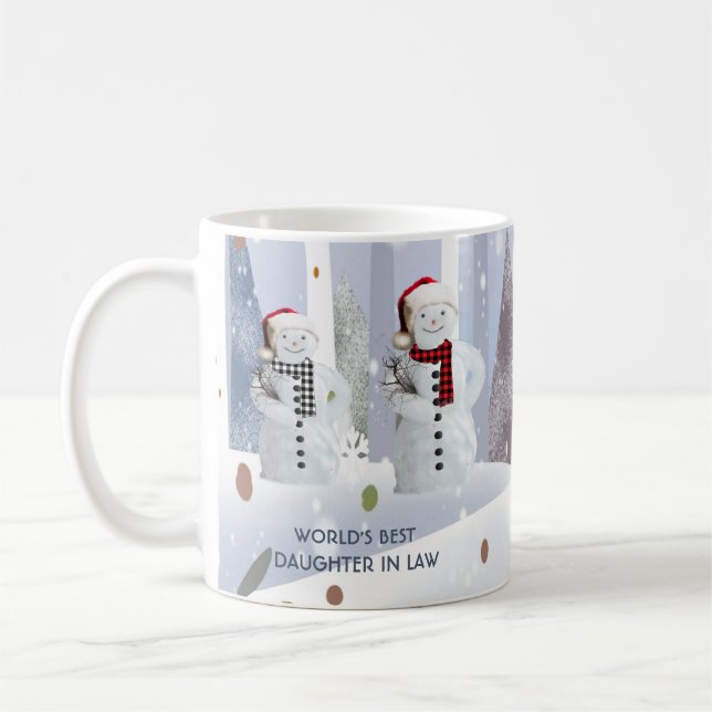 Taza De Café La mejor hija del mundo en Navidades de derecho (Izquierda)