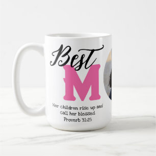 Taza De Café La mejor madre bendijo la foto de mamá