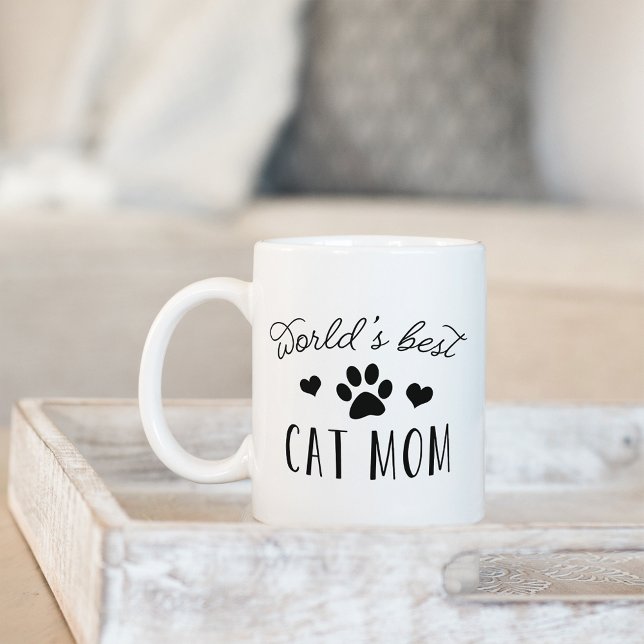 Taza De Café La mejor madre del gato del mundo (Subido por el creador)