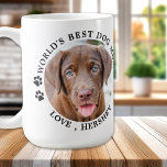 Taza De Café La mejor madre del perro del mundo personaliza dos<br><div class="desc">La mejor madre del perro del mundo... Sorprende a tu perra mamá favorita este Día de la Madre, Navidades o su cumpleaños con este super lindo tazón de fotos mascota personalizado. Personalizar este perro mamá tazón con las fotos favoritas de tu perro, y nombre. Doble cara: puedes tomar diferentes fotos...</div>