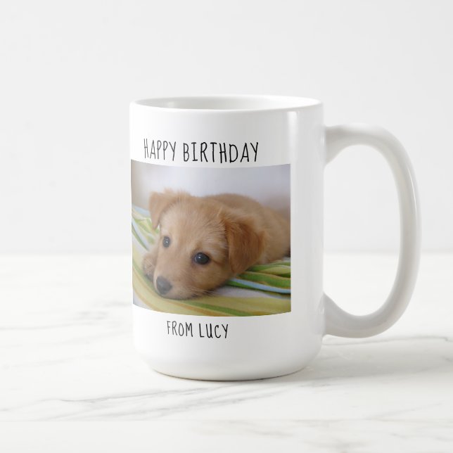 Taza De Café La mejor madre del perro del mundo - personalizado (Derecha)