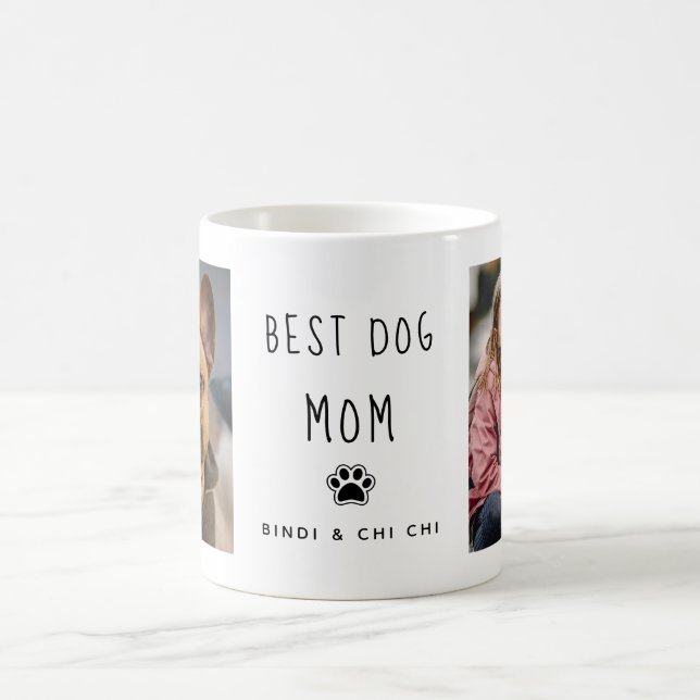Taza De Café La mejor madre del perro | Dos Café De Texto Escri (Centro)