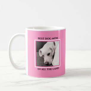 Taza De Café La mejor madre del perro jamás cachorro rosado del