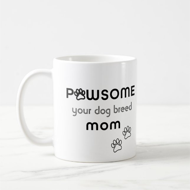Taza De Café La mejor madre del perro muestra un negro y blanco (Izquierda)