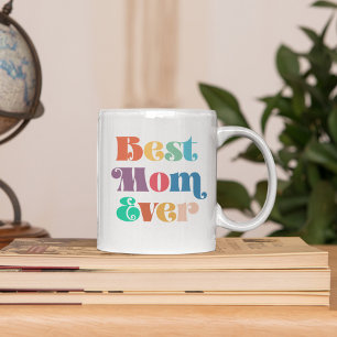 Taza De Café La mejor madre jamás guión retro colorido Día de l