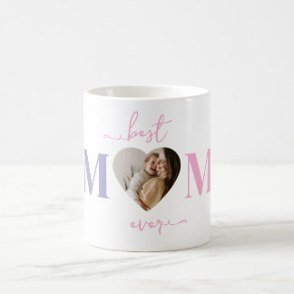 Taza De Café La mejor madre jamás personalizada Mug Heart Shape