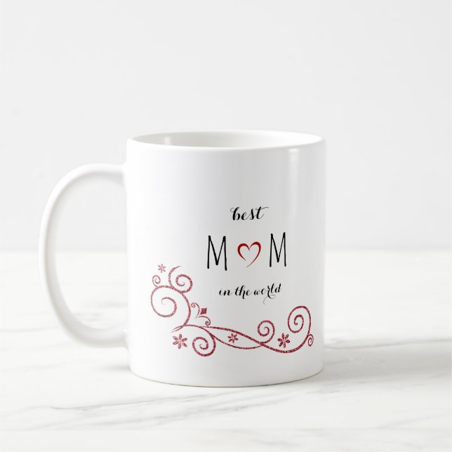 Taza De Café La mejor madre personalizada del mundo (Izquierda)