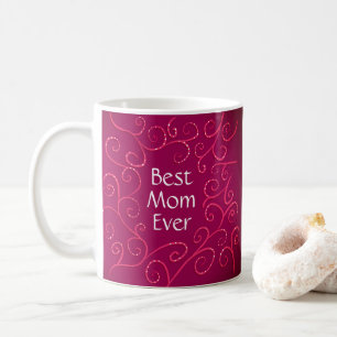 Taza De Café La mejor madre siempre elegante rosa gira en torno