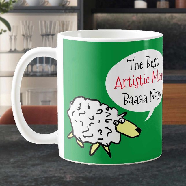 Taza De Café La mejor Mamá artística. Diversión (Subido por el creador)