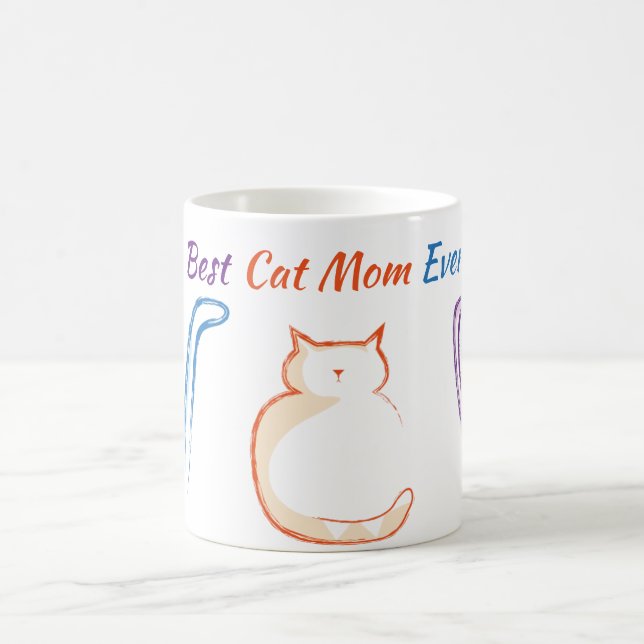 Taza De Café La mejor mamá de gato del mundo (Centro)