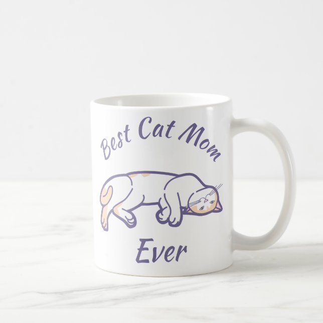 Taza De Café La mejor mamá de gatos del mundo (Derecha)