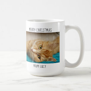 Taza De Café La mejor mamá de gatos del mundo - foto de Navidad