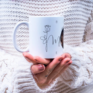 Taza De Café La mejor mamá de la historia de la tipografía flor