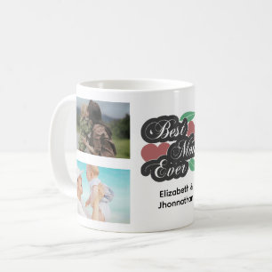 Taza De Café La mejor mamá del día de la madre del Collage de f