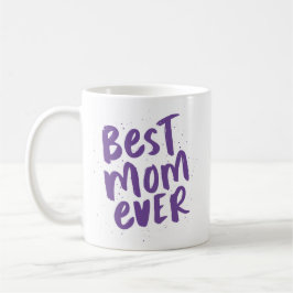 Taza De Café La mejor mamá del día de la madre violeta moderna