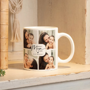 Taza De Café La Mejor Mamá del Mundo 4 Collage de Fotos Persona
