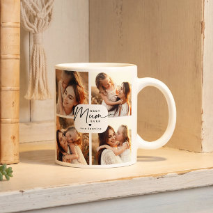 Taza De Café La mejor mamá del mundo 4 Collage de fotos Persona