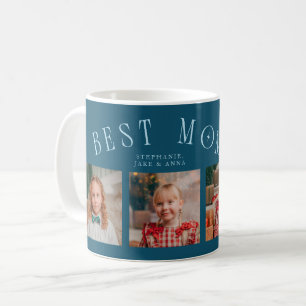 Taza De Café La Mejor Mamá del Mundo 4-Foto Verde Día de la Mad