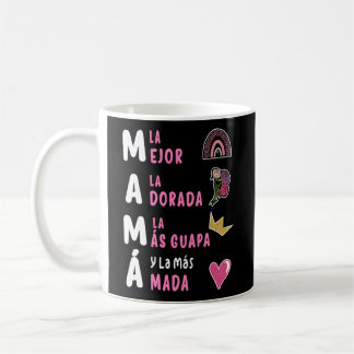 Taza De Café La Mejor Mamá Del Mundo Flora Del Día De La Madre 