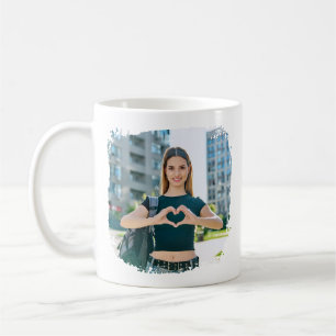 Taza De Café La Mejor Mamá del Mundo Foto con Borde Grunge