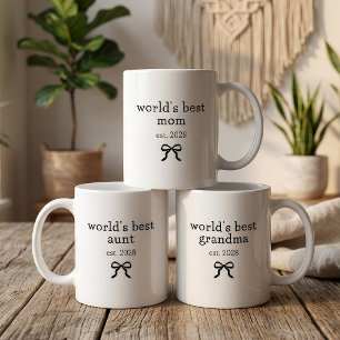 Taza De Café La Mejor Mamá del Mundo Guión moderno personaliz