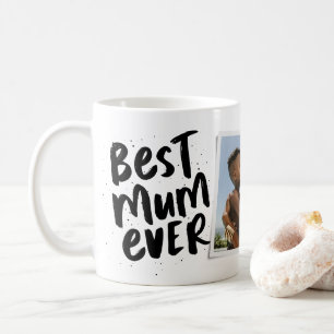Taza De Café La mejor mamá del mundo moderna foto en negro Día 