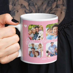 Taza De Café La mejor mamá del mundo  te amo 9 collage de fotos