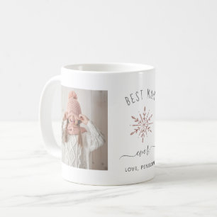 Taza De Café La mejor mamá el siempre   dos fotos y copo de