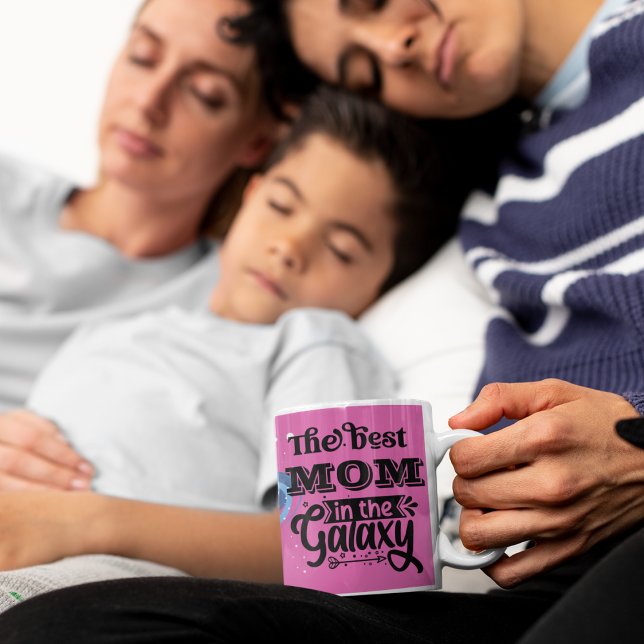 Taza De Café La mejor mamá en el trofeo galáctico del mundo (Best Mom)