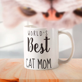Taza De Café La mejor mamá gata del mundo - Personalizable