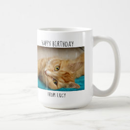 Taza De Café La mejor mamá gata del mundo - personalizado feliz