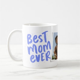 Taza De Café La mejor mamá moderna periwinkle foto Día de la Ma