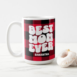 Taza De Café La mejor mamá que ha tocado un búfalo rojo ruso Na