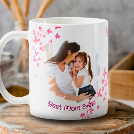 Taza De Café La mejor mariposa Personalizado de mamá