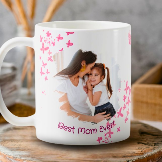 Taza De Café La mejor mariposa Personalizado de mamá (Subido por el creador)