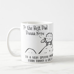 Taza De Café La mejor oveja divertida de papá diciendo un bollo