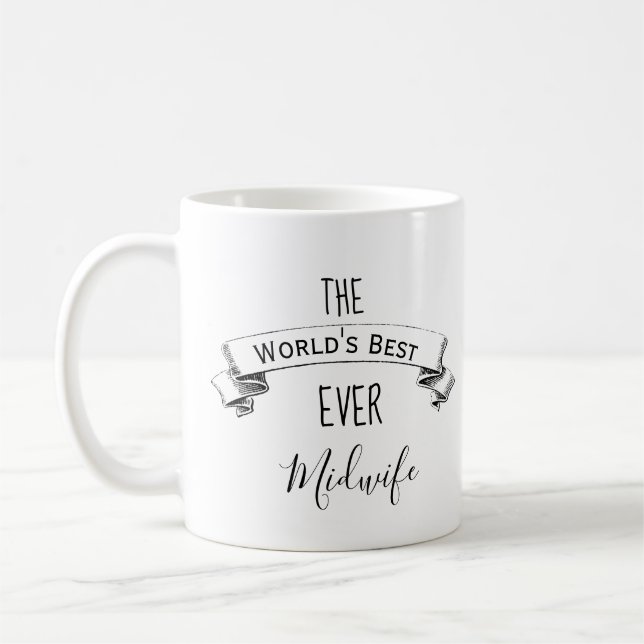 Taza De Café La mejor partera personalizada del mundo moderno (Izquierda)