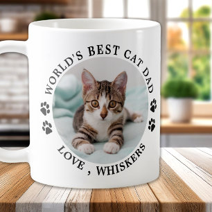 Taza De Café La mejor pintura de papá gato del mundo imprime f