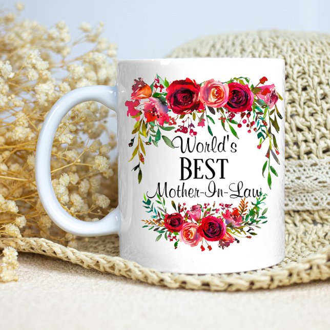 Taza De Café La mejor suegra del mundo personalizado (Personalized World's Best Mother-In-Law Coffee Mug)