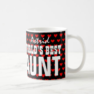Taza De Café La mejor TÍA corazones rojos V27 del mundo