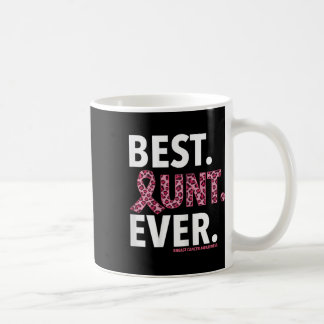 Taza De Café La mejor tía de las mujeres jamás pink Ribbon Leop