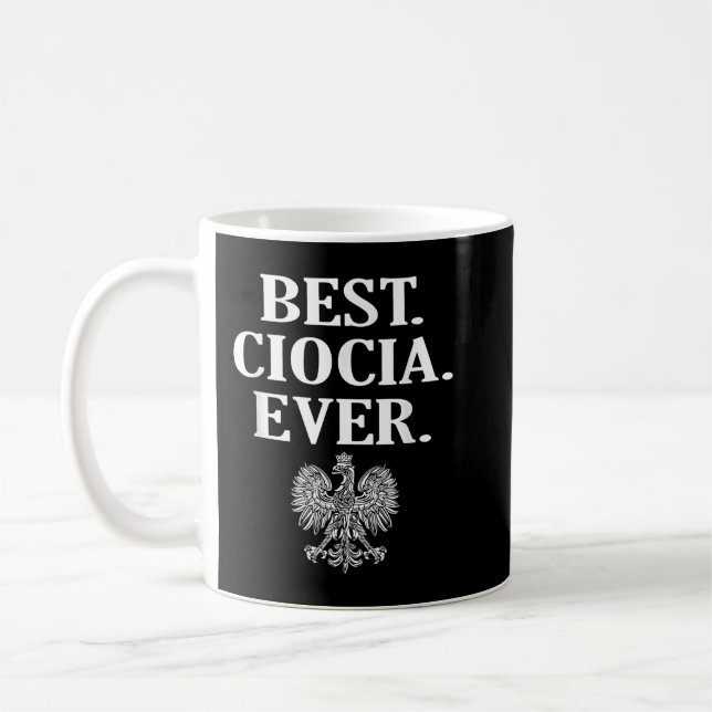 Taza De Café La mejor tía polaca de la Ciocia (Izquierda)
