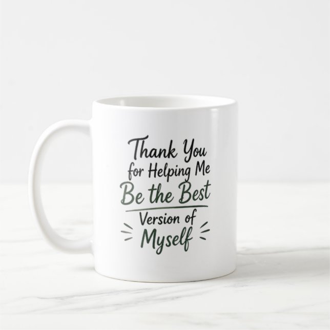 Taza De Café La Mejor Versión de Mí Personalizado (Izquierda)