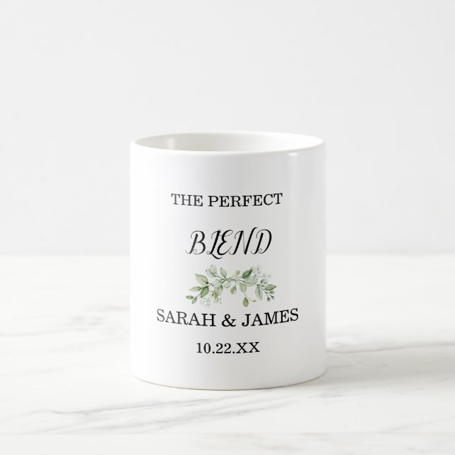 Taza De Café La mezcla perfecta Boda Mug Favor (Centro)