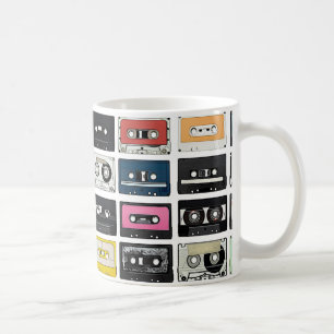 Taza De Café La mezcla retra del casete del vintage graba el