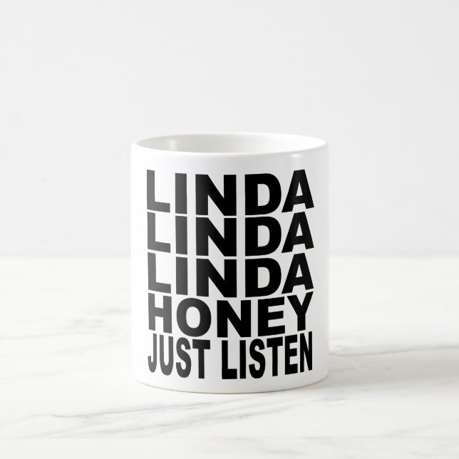 TAZA DE CAFÉ LA MIEL DE LINDA APENAS ESCUCHA (Centro)