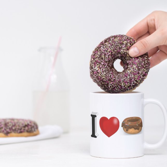 Taza De Café La mitad de Donut Lover (Subido por el creador)