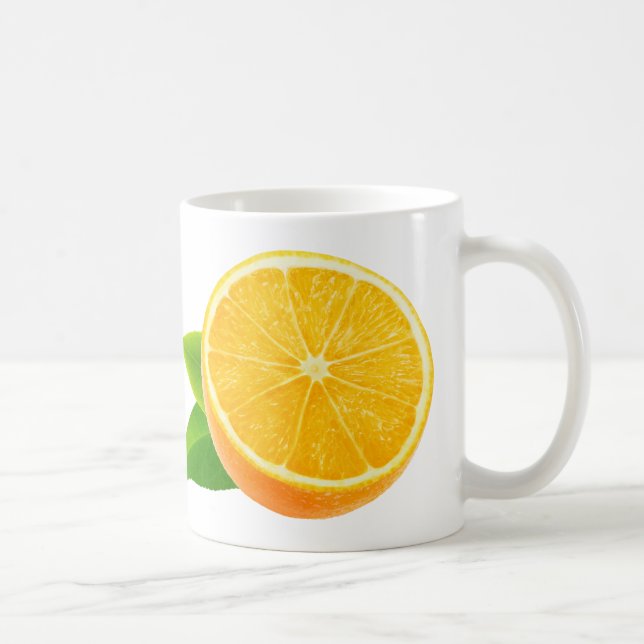 Taza De Café La mitad de la fruta naranja (Derecha)